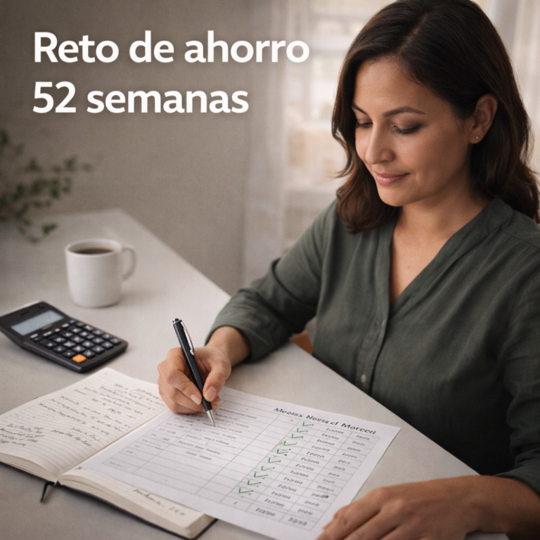 Reto de ahorro 52 semanas: cómo ahorrar $13,780 pesos en un año (2025)