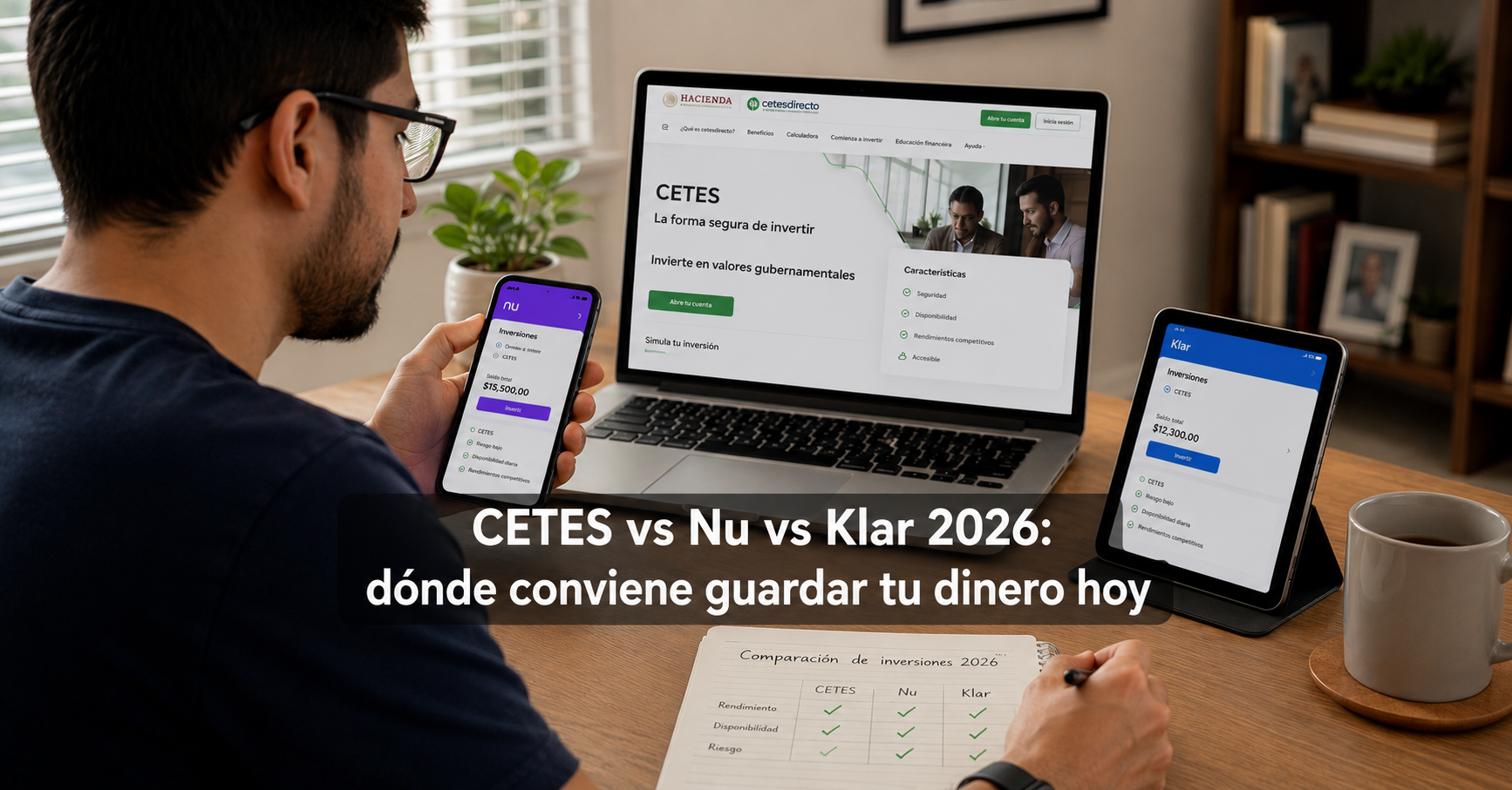 CETES vs Nu vs Klar 2026: dónde conviene guardar tu dinero hoy