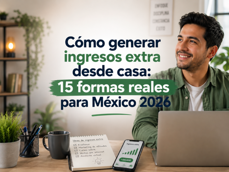 Cómo generar ingresos extra desde casa: 15 formas reales para México 2026